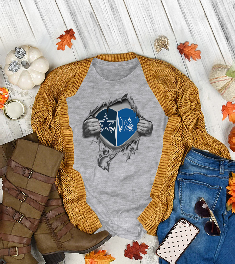 Cowboys Duke Heartbeat Passion Emblem with Iconic Star and Blue Devil T-Shirt