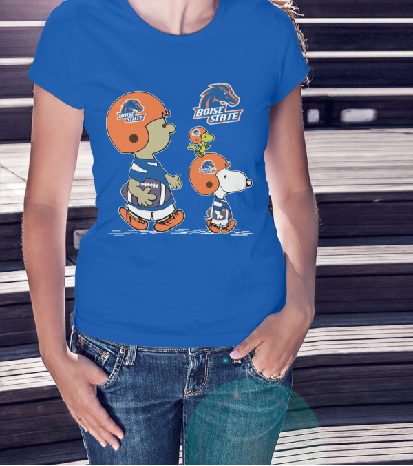 Boise State Broncos Peanuts Football Snoopy And Friends T-Shirt