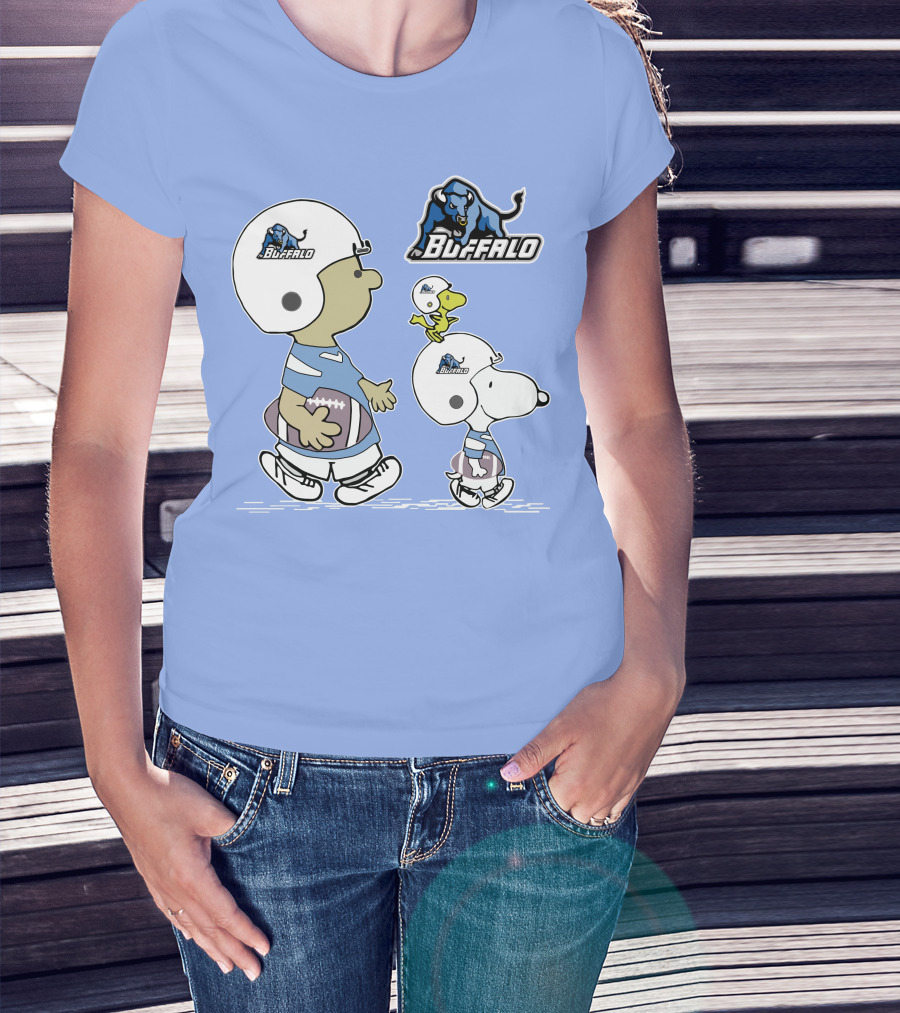 Buffalo Snoopy Helmet Football Team Peanuts Characters T-Shirt