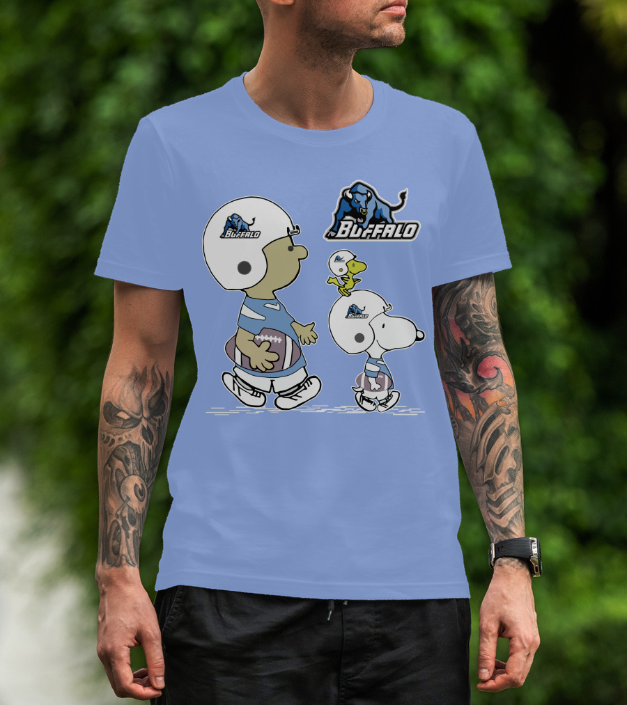 Buffalo Snoopy Helmet Football Team Peanuts Characters T-Shirt