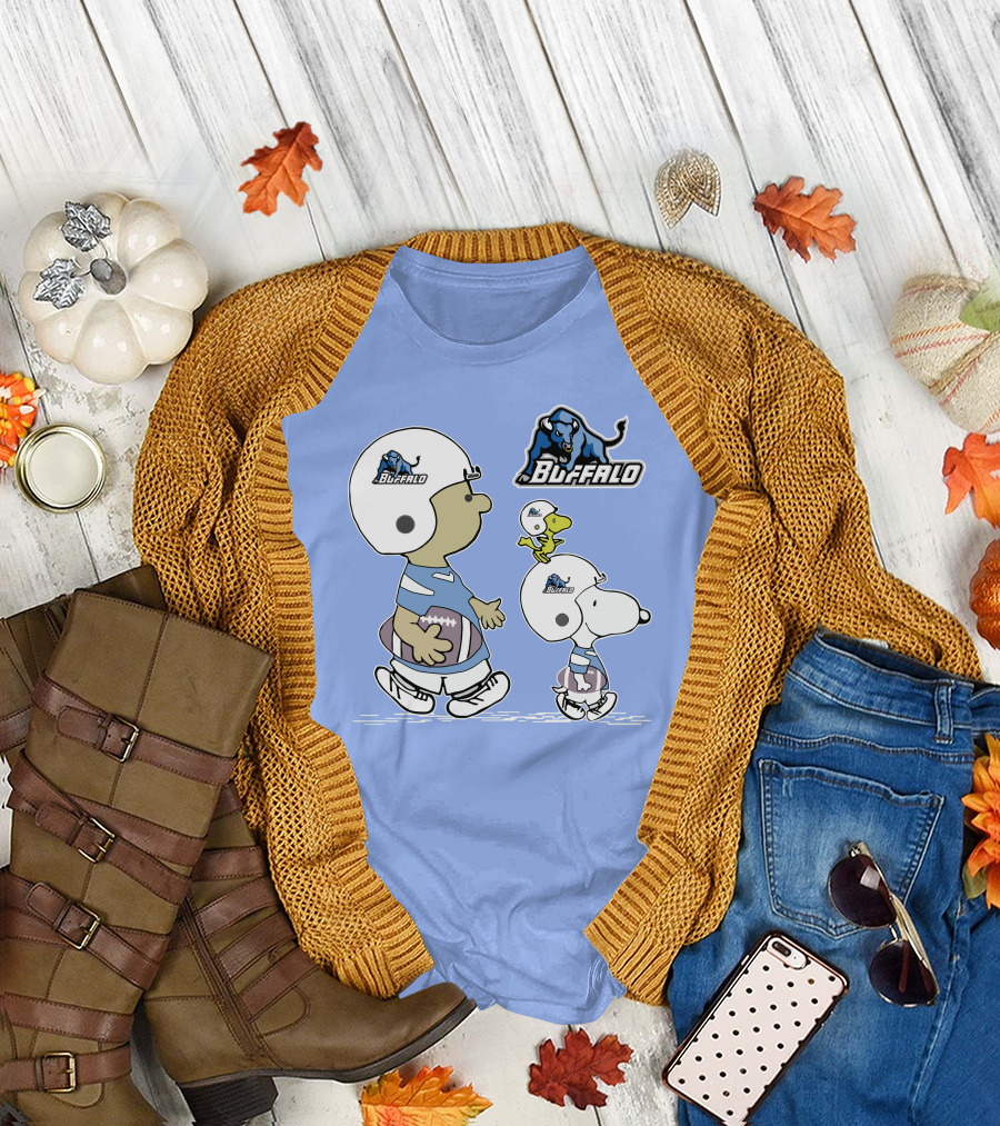 Buffalo Snoopy Helmet Football Team Peanuts Characters T-Shirt