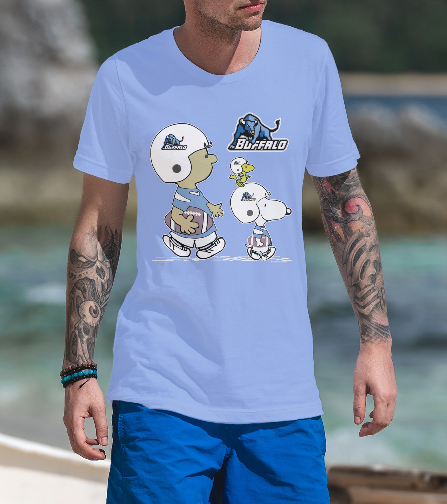 Buffalo Snoopy Helmet Football Team Peanuts Characters T-Shirt