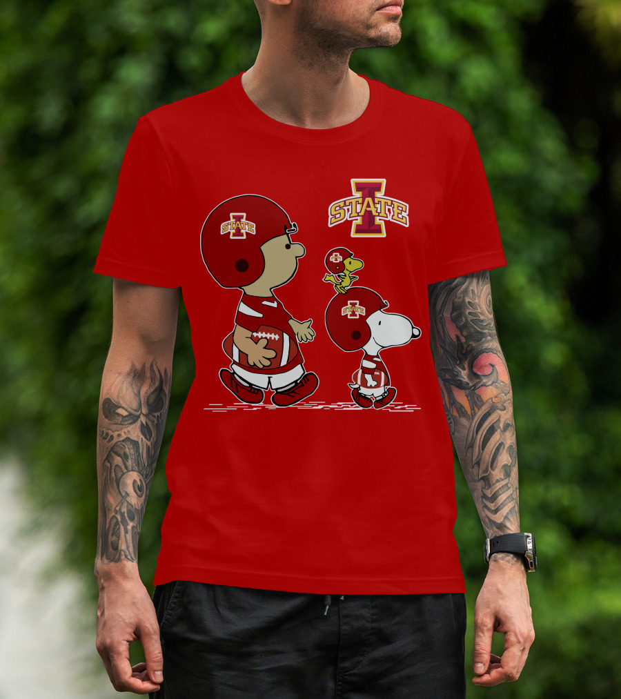 Iowa State Cyclones Snoopy Woodstock Football Peanuts Characters T-Shirt