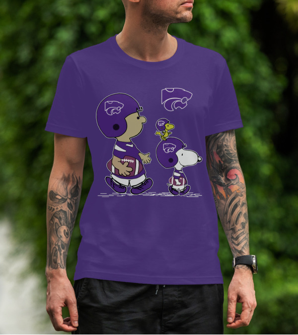 Kansas State Wildcats Snoopy And Woodstock Football Scene T-Shirt
