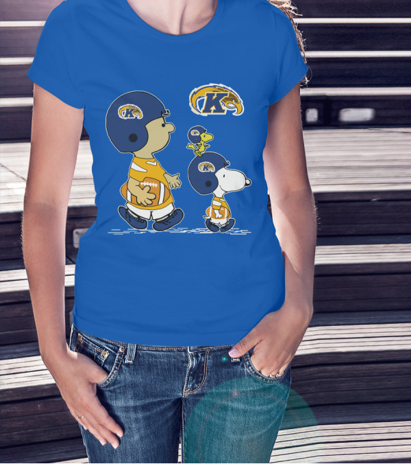 Kent State Golden Flashes Football Snoopy And Woodstock Peanuts Sports T-Shirt