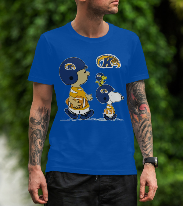 Kent State Golden Flashes Football Snoopy And Woodstock Peanuts Sports T-Shirt