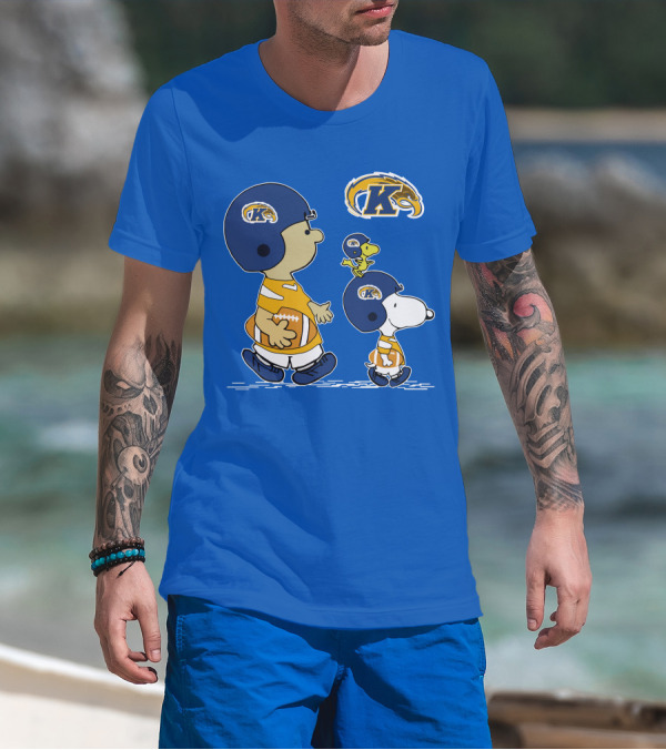 Kent State Golden Flashes Football Snoopy And Woodstock Peanuts Sports T-Shirt