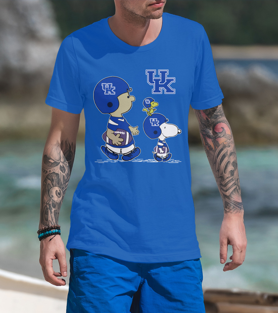 Kentucky Wildcats Snoopy Woodstock Uk Football Peanuts Characters T-Shirt