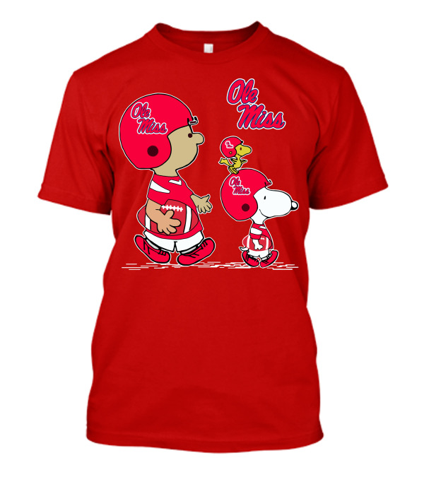 Ole Miss Snoopy Football Team Helmets T-Shirt