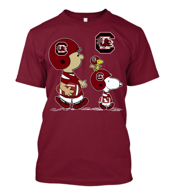 South Carolina Gamecocks Snoopy Football Peanuts Characters T-Shirt