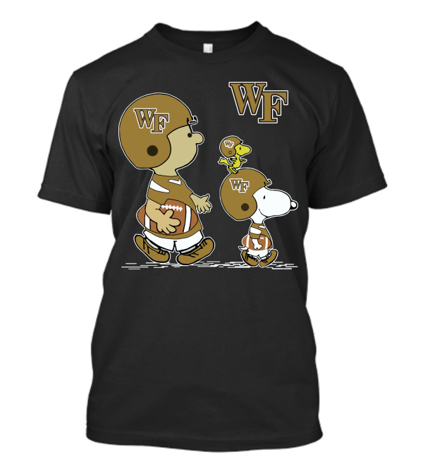 WF Snoopy Football Team Charlie Brown Woodstock T-Shirt