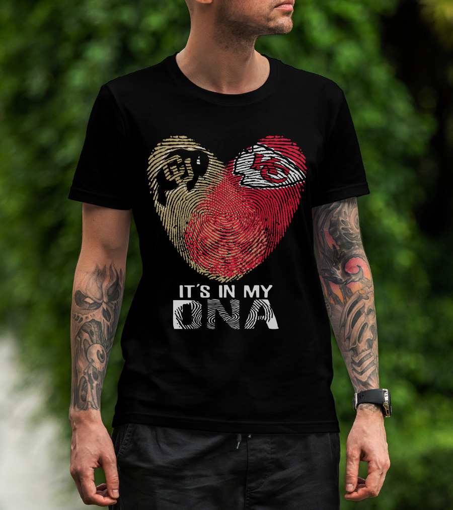 Colorado Buffaloes Chiefs It's In My Dna Fingerprint Heart T-Shirt
