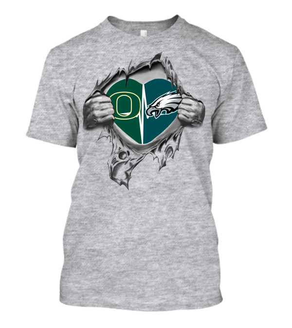 Eagles Ducks Heart Logo Fan Passion T-Shirt