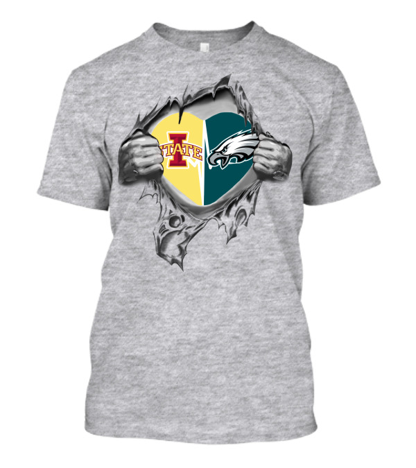 Eagles Iowa State Heart Logo Fusion T-Shirt