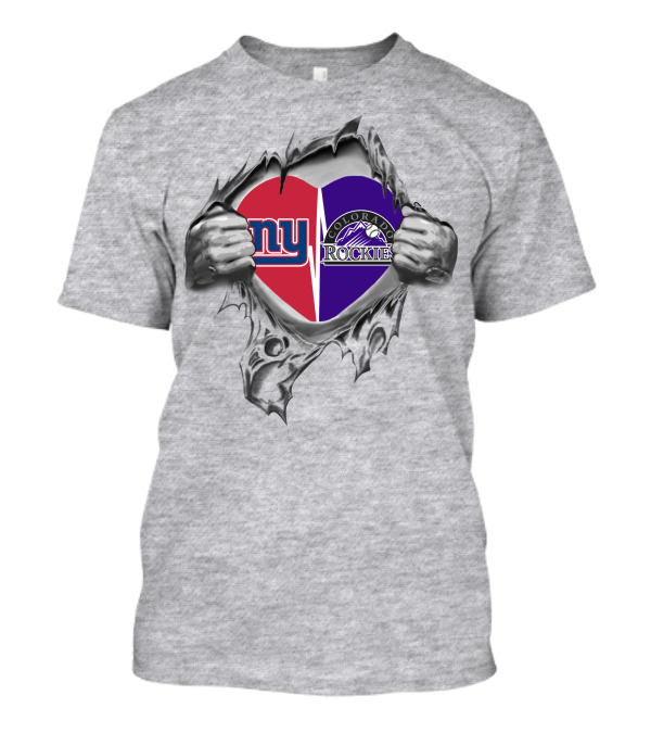 Giants Rockies Heart New York Yankees Colorado Passion T-Shirt