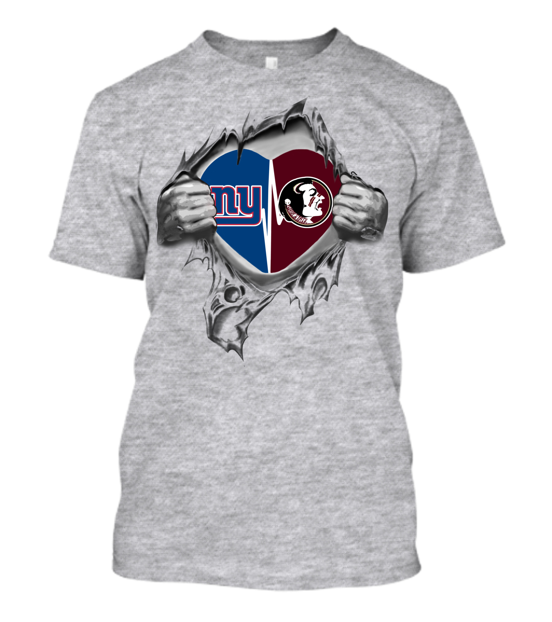 New York Giants And Florida State Seminoles It's In My Heart T-Shirt