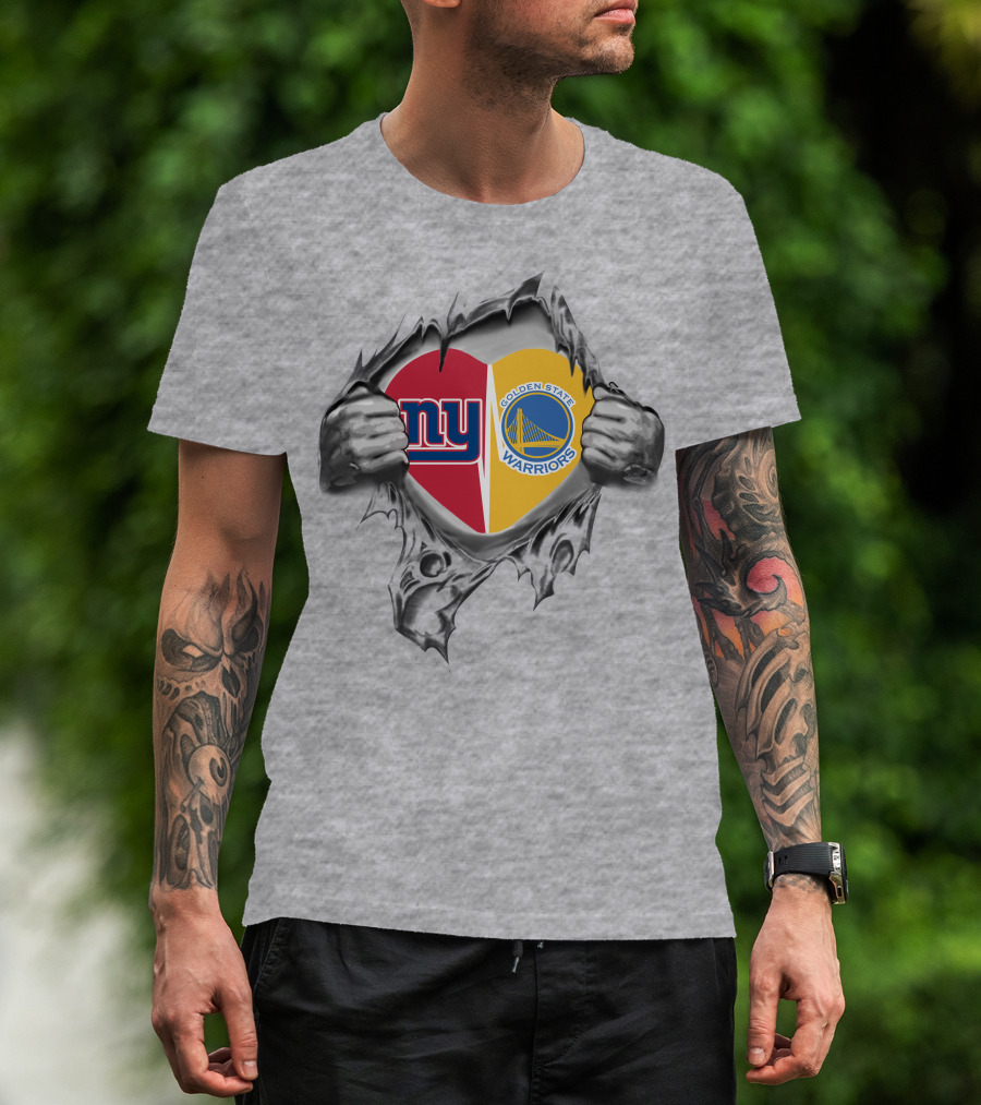 Giants NY Warriors Golden State It's In My Heart T-Shirt