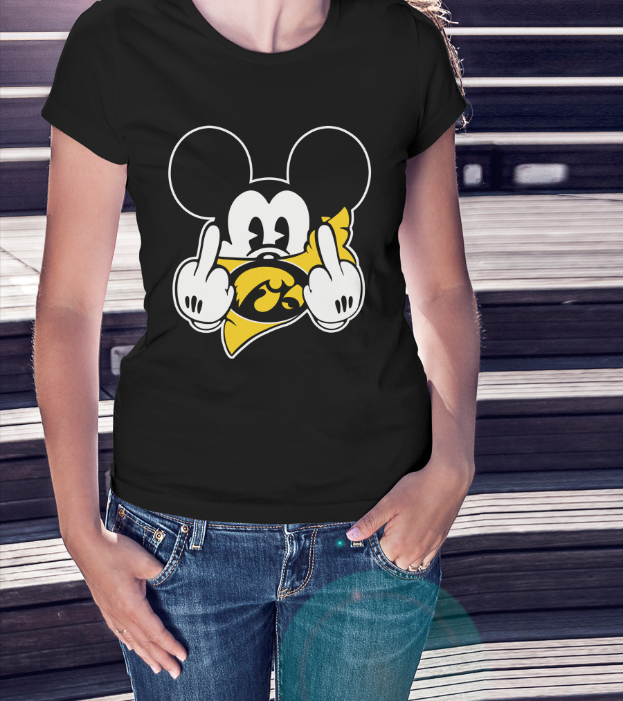 Iowa Hawkeyes Mickey Mouse Logo Fusion T-Shirt