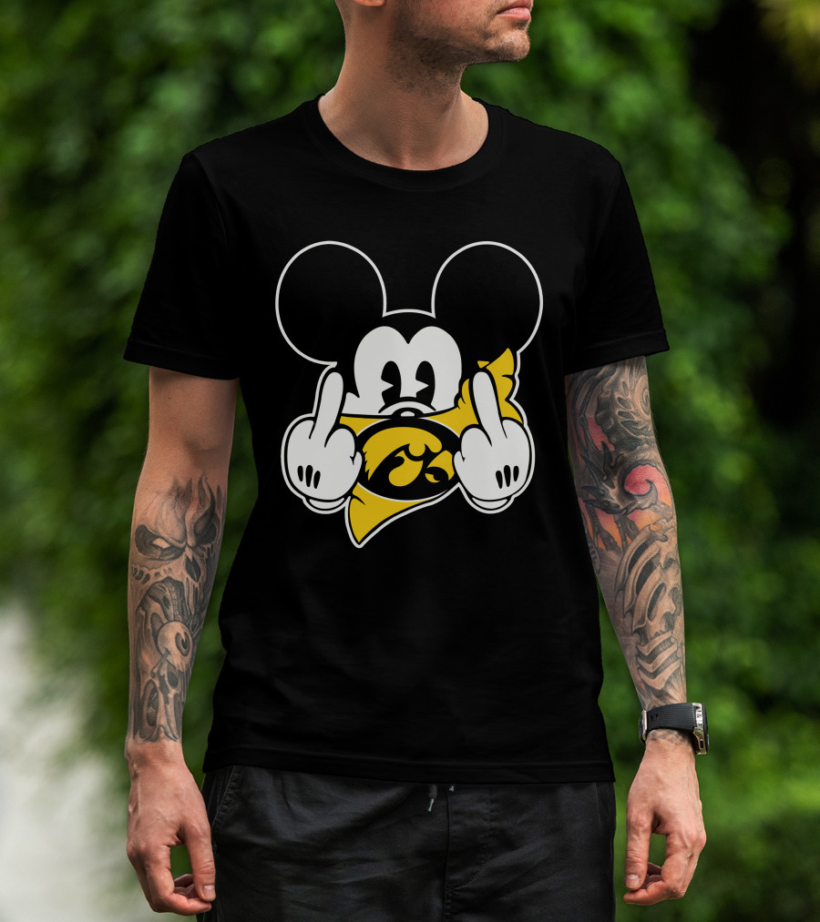 Iowa Hawkeyes Mickey Mouse Logo Fusion T-Shirt