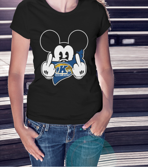 Kent State Golden Flashes Mickey Middle Finger T-Shirt