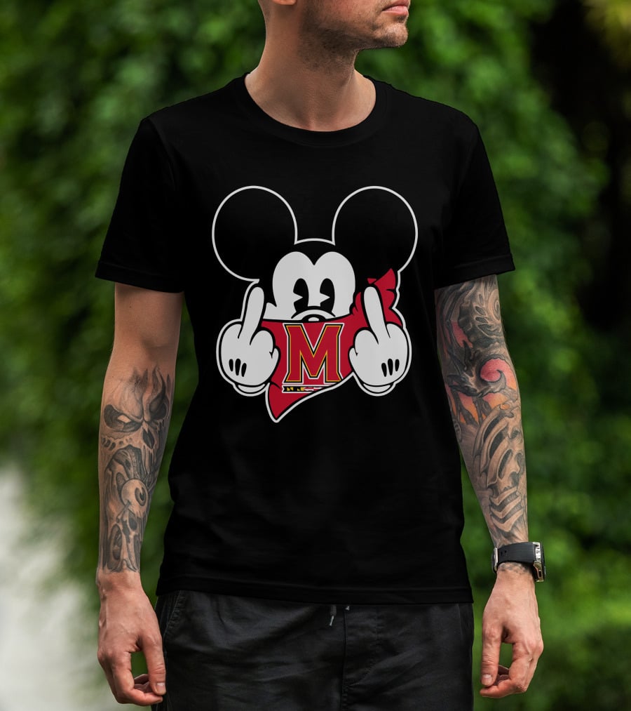 Maryland Terrapins Mickey Mouse M Logo Gesture T-Shirt
