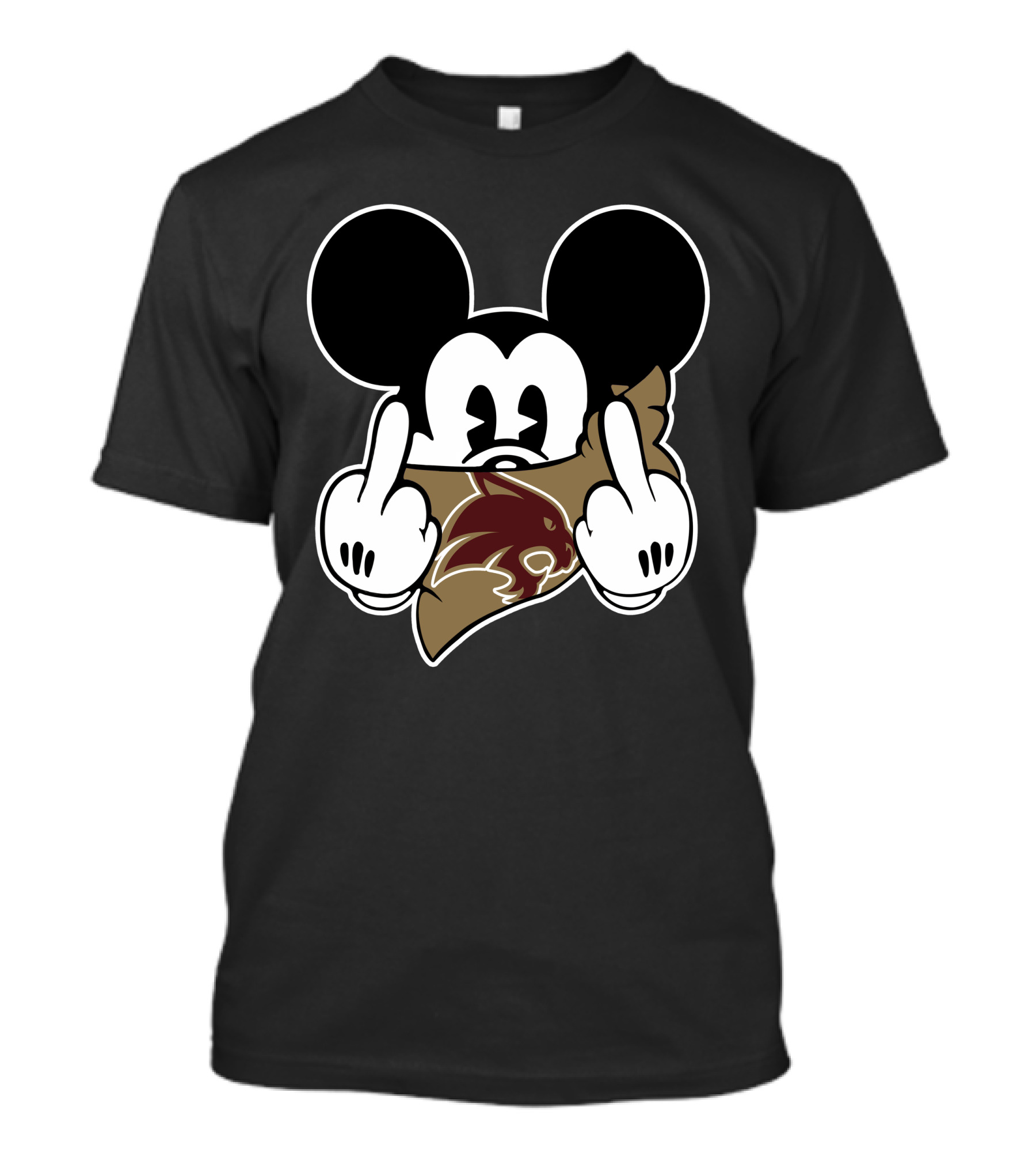 Texas State Bobcats Mickey Middle Finger T-Shirt