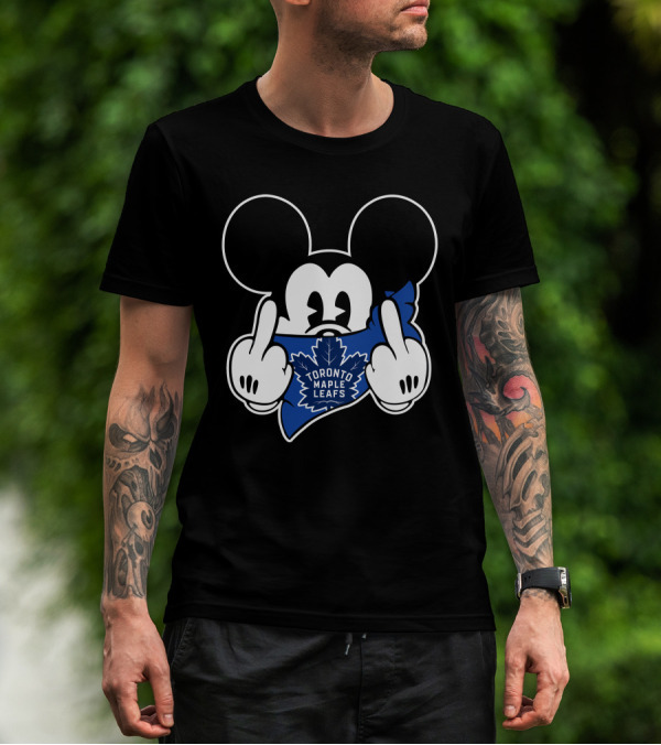 Toronto Maple Leafs Mickey Mouse Middle Finger T-Shirt