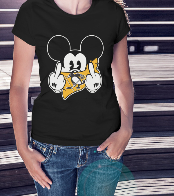 Pittsburgh Penguins Mickey Middle Finger T-Shirt