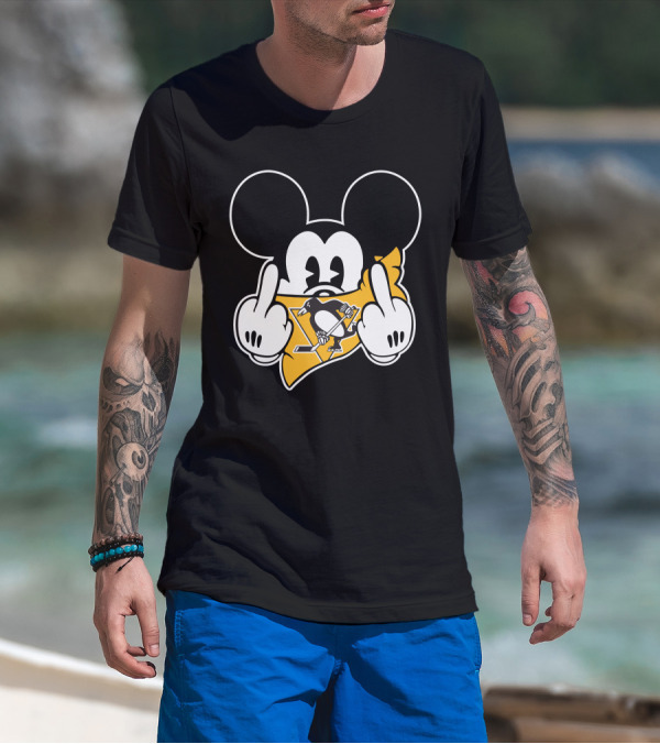 Pittsburgh Penguins Mickey Middle Finger T-Shirt