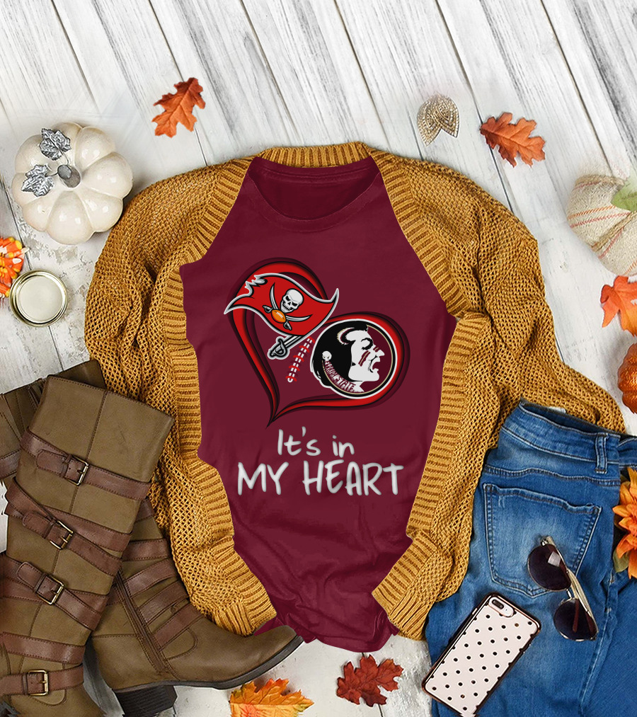 Buccaneers Seminoles It's in My Heart T-Shirt