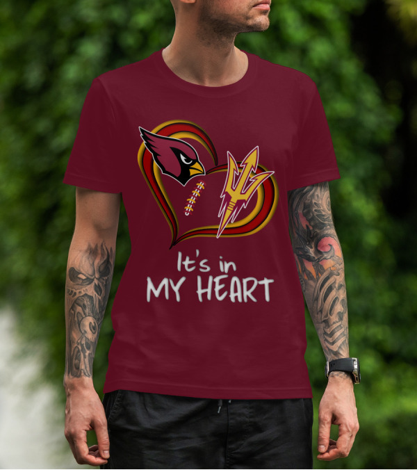 Arizona Cardinals Sun Devils It's In My Heart T-Shirt