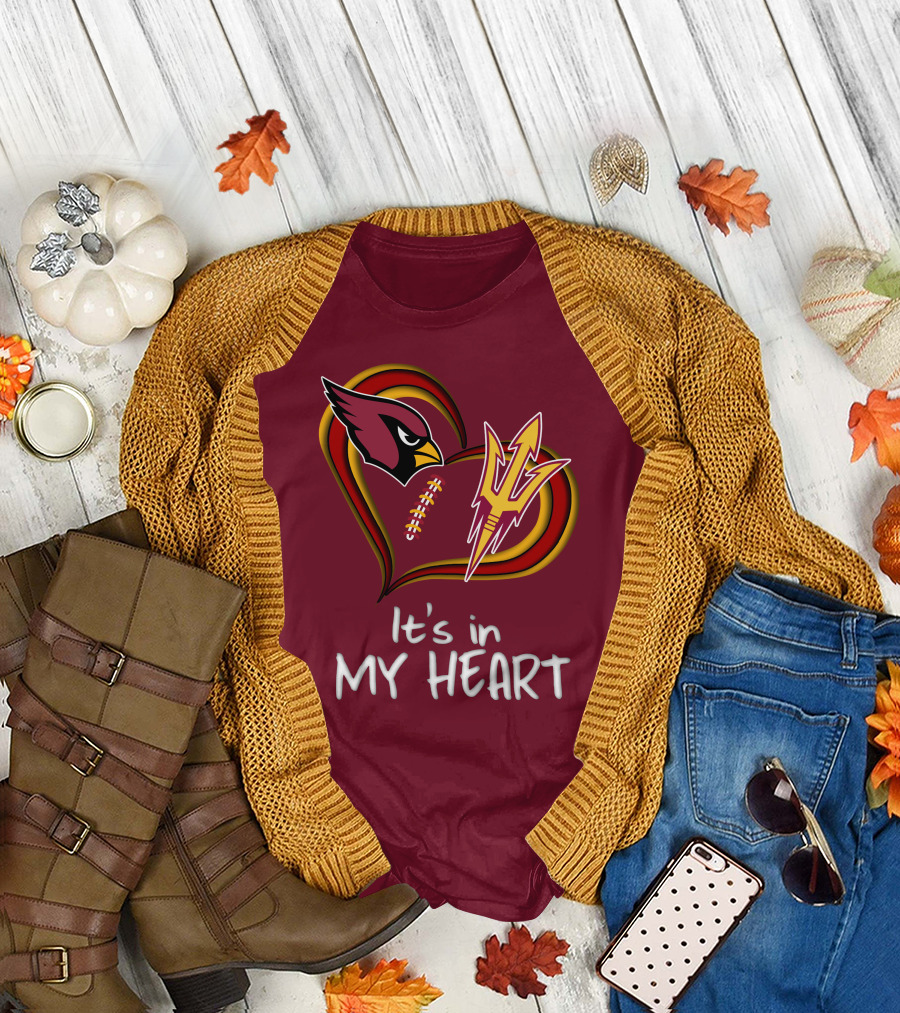 Arizona Cardinals Sun Devils It's in My Heart T-Shirt