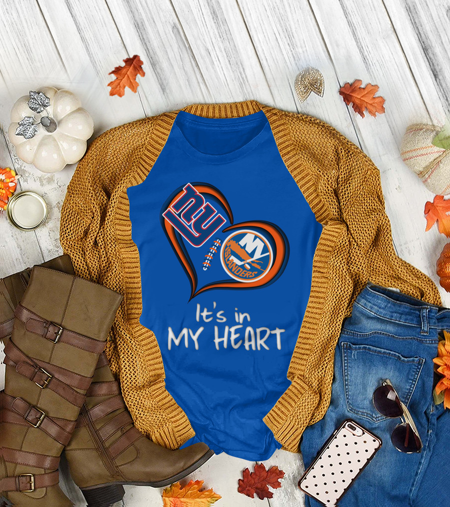 ny Giants Islanders It's in My Heart T-Shirt