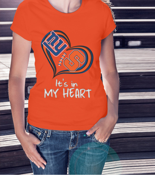 NY Giants Syracuse Orange It's In My Heart T-Shirt