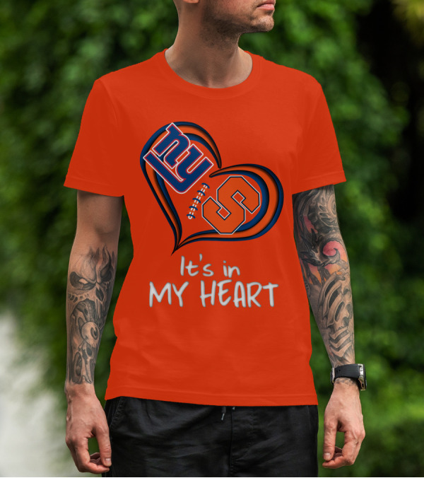 NY Giants Syracuse Orange It's In My Heart T-Shirt