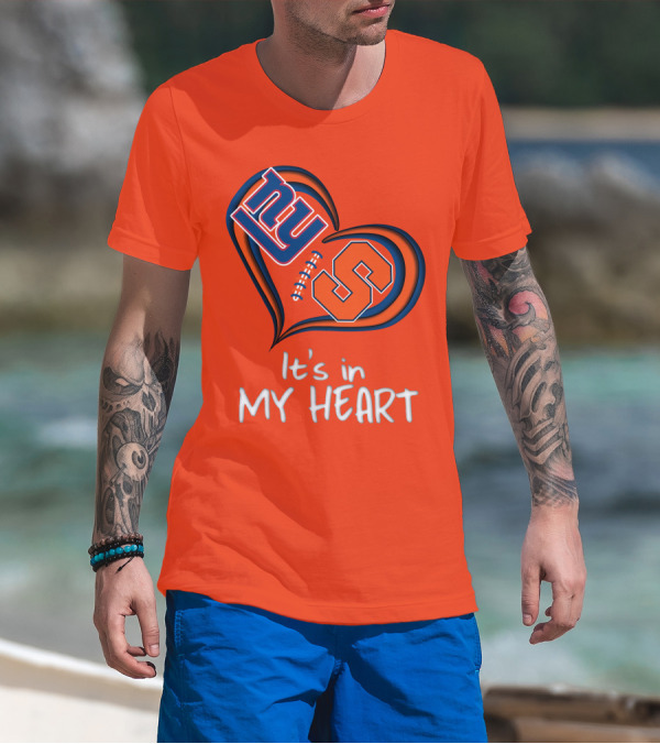 NY Giants Syracuse Orange It's In My Heart T-Shirt
