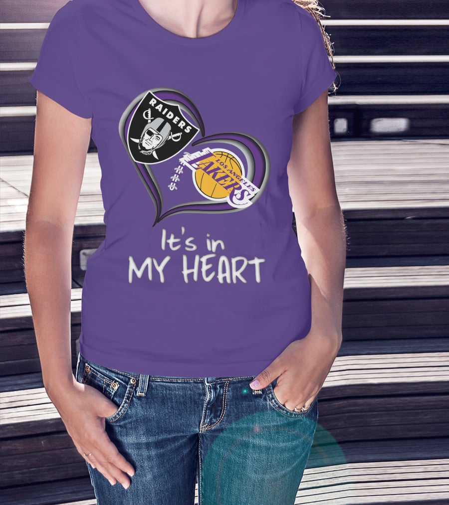 Raiders Lakers It's In My Heart T-Shirt