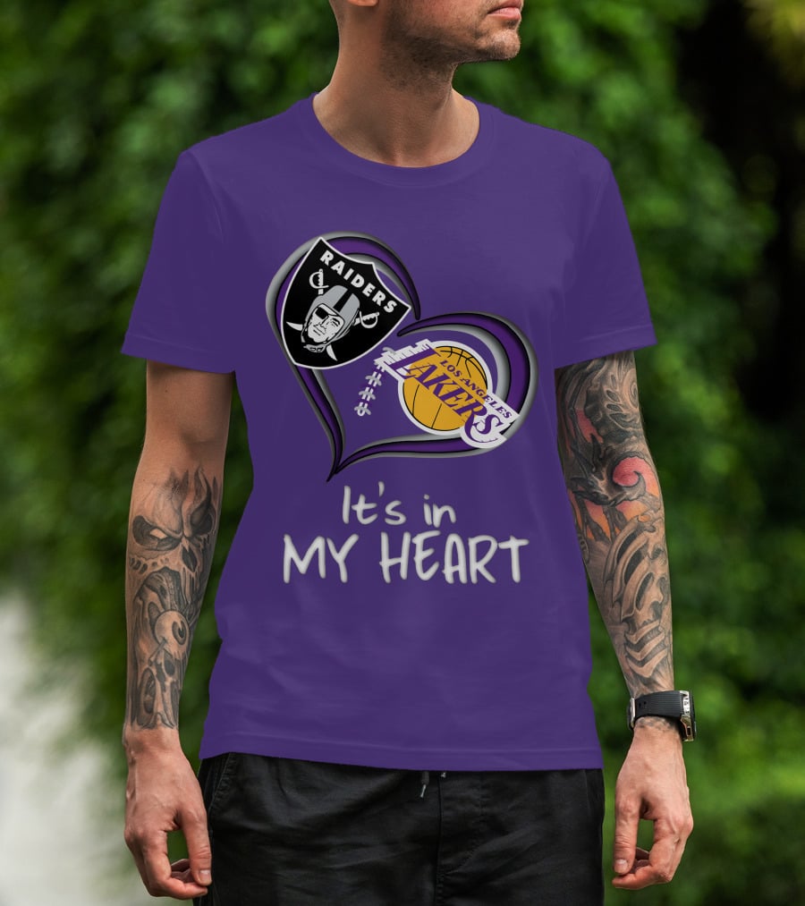 Raiders Lakers It's In My Heart T-Shirt
