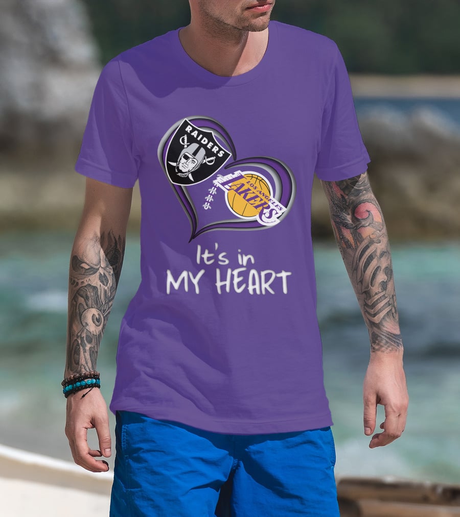 Raiders Lakers It's In My Heart T-Shirt