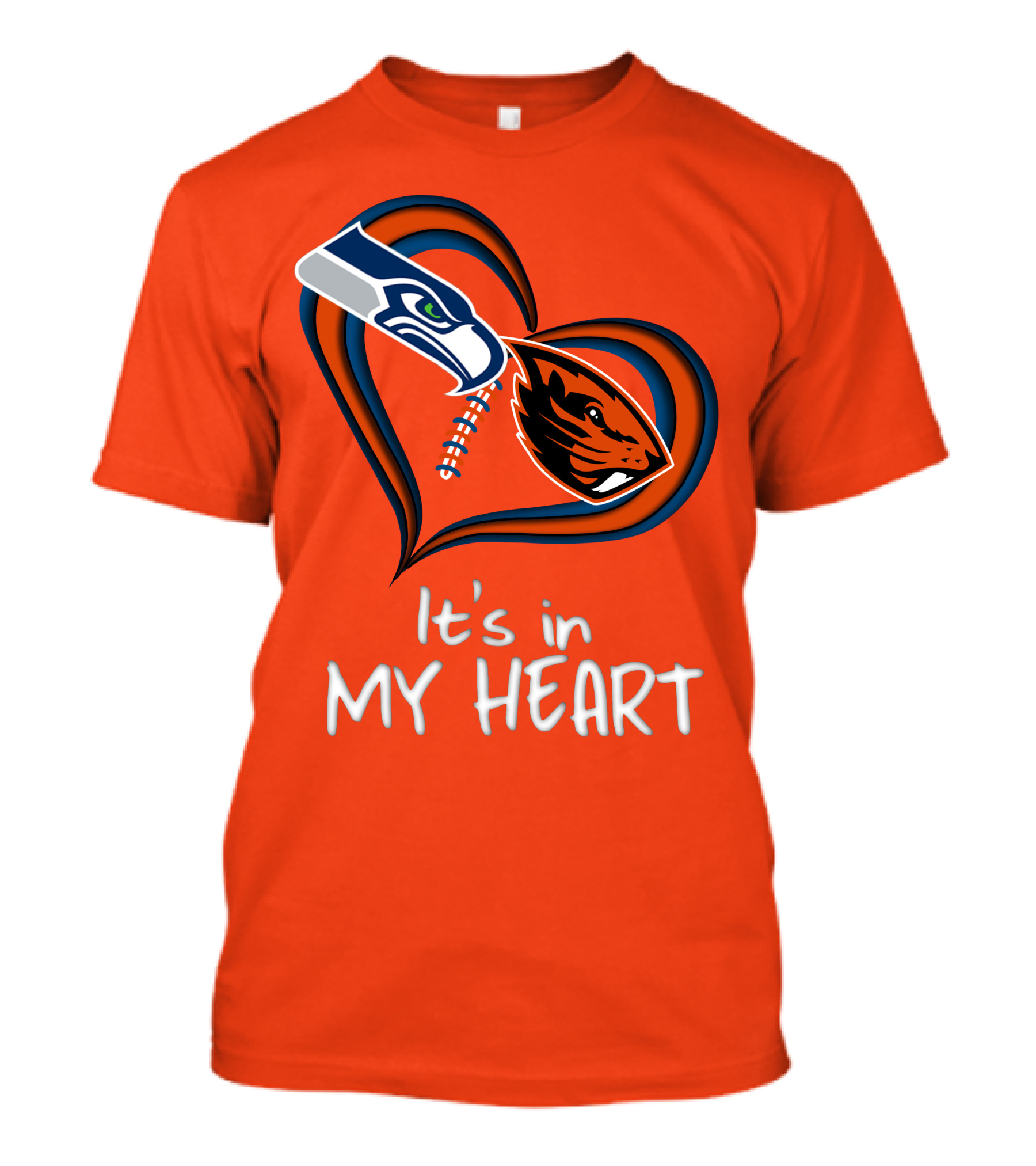 Seahawks And Beavers It's In My Heart T-Shirt