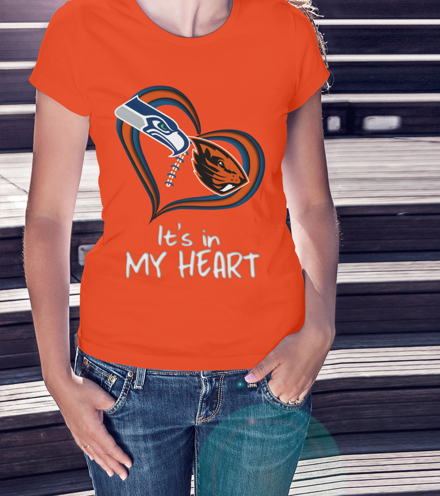 Seahawks And Beavers It's In My Heart T-Shirt