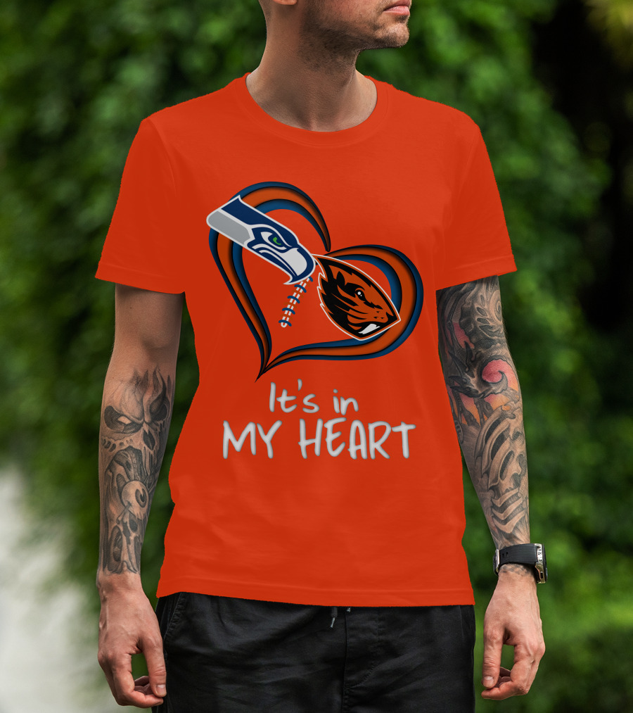 Seahawks And Beavers It's In My Heart T-Shirt