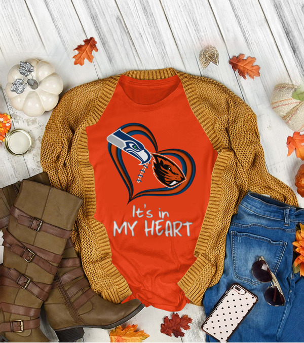 Seahawks And Beavers It's In My Heart T-Shirt