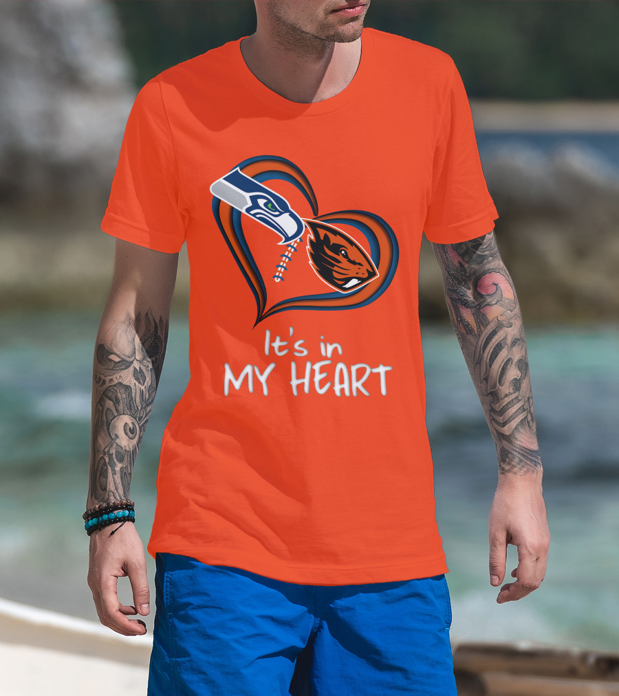 Seahawks And Beavers It's In My Heart T-Shirt