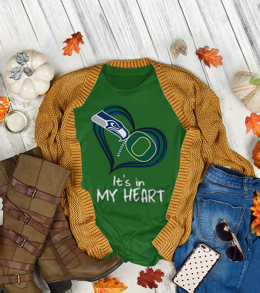 Seahawks Ducks It's in My Heart T-Shirt