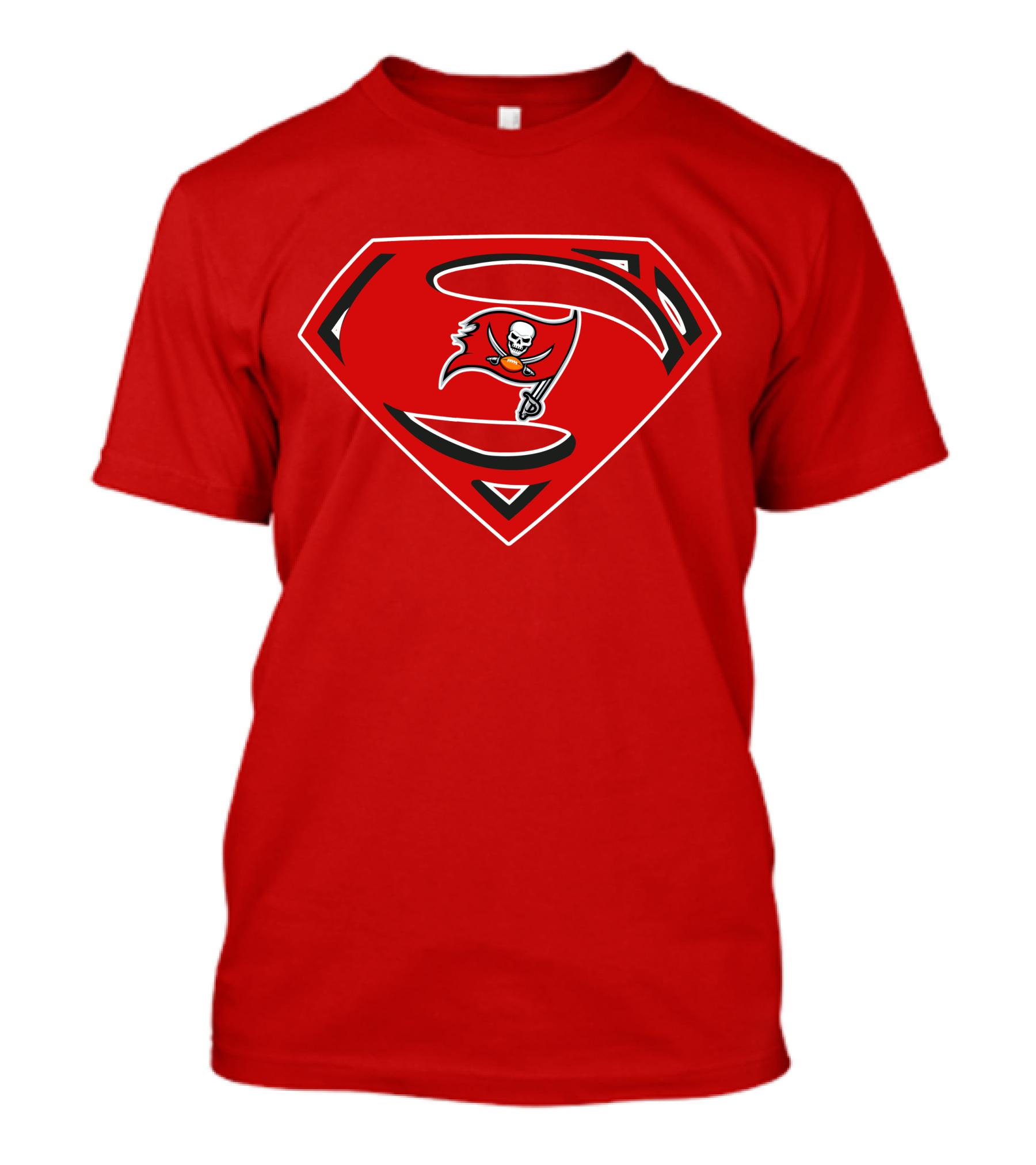 Tampa Bay Buccaneers Super Logo Red And Black T-Shirt