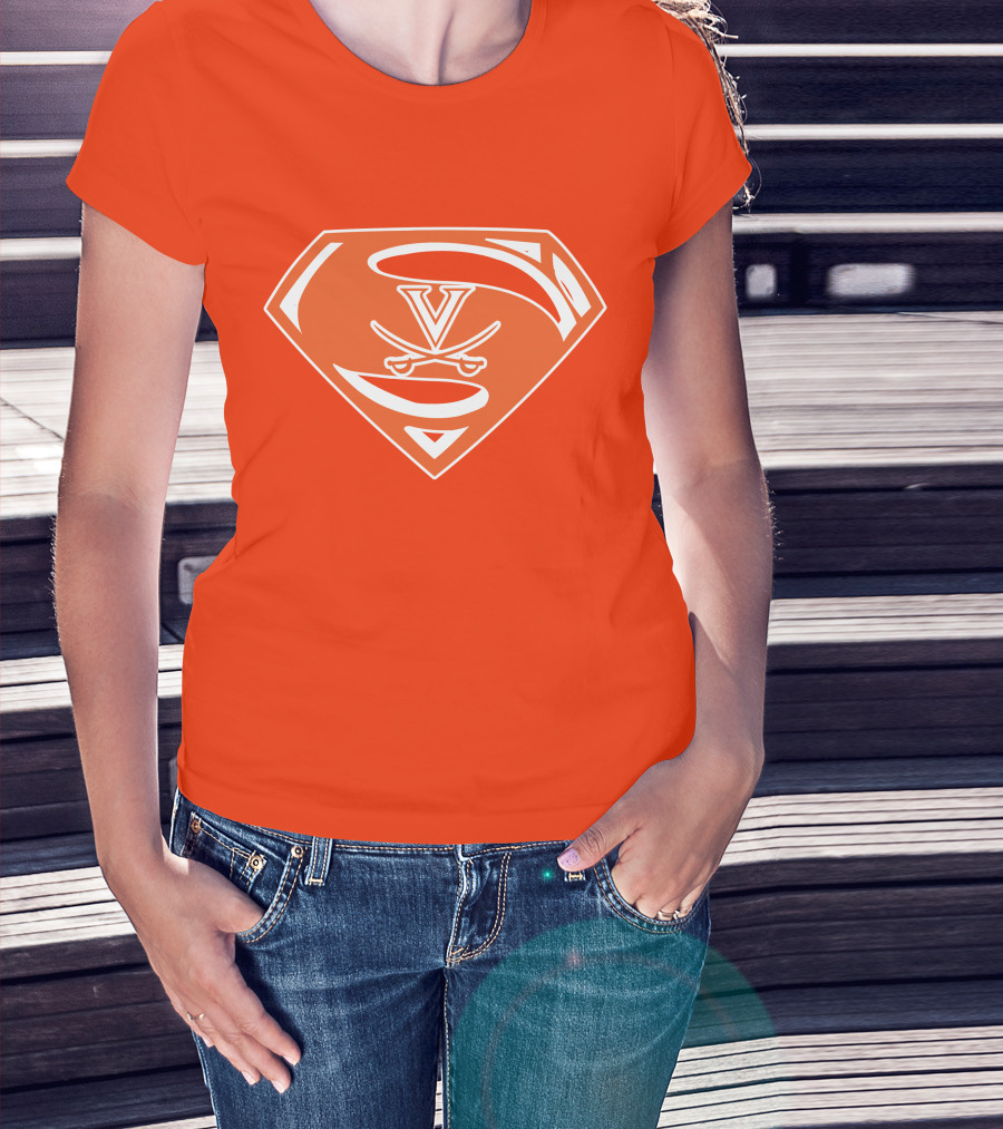 Cavaliers Orange S Shield With V And Crossed Swords T-Shirt