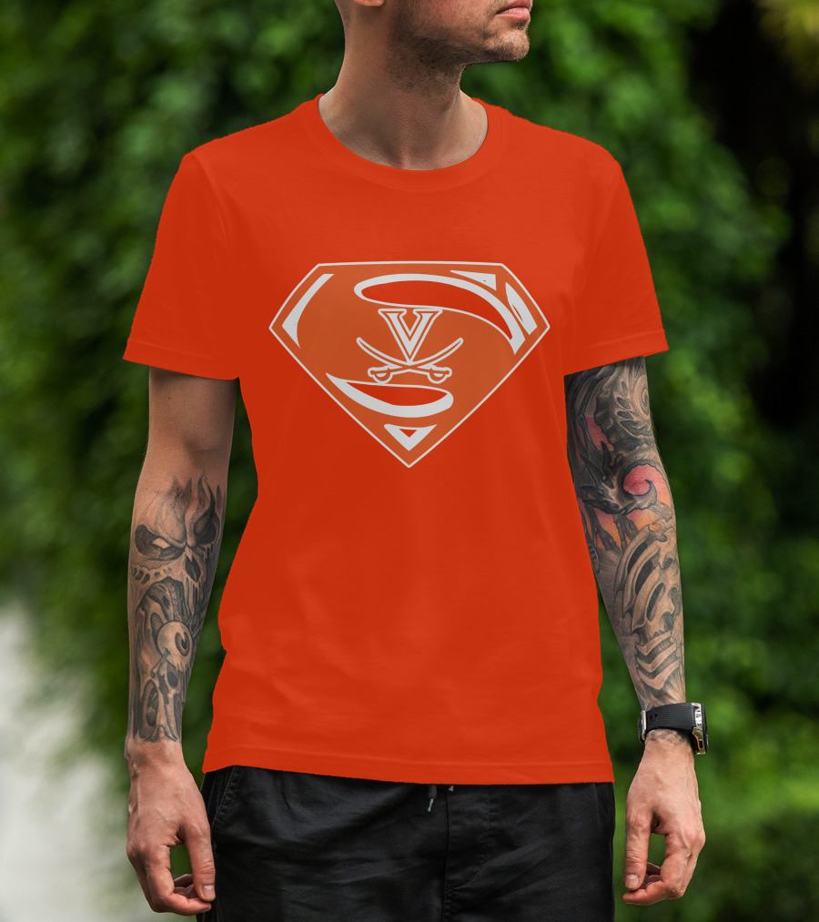 Cavaliers Orange S Shield With V And Crossed Swords T-Shirt