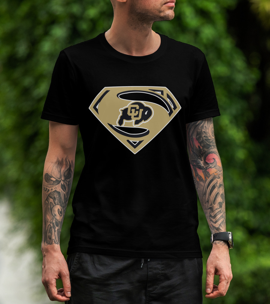 CU Buffaloes Superman Logo Colorado Super Man T-Shirt