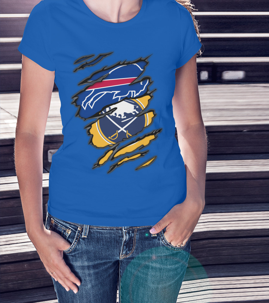 Buffalo Bills Sabres Dual Fan T-Shirt